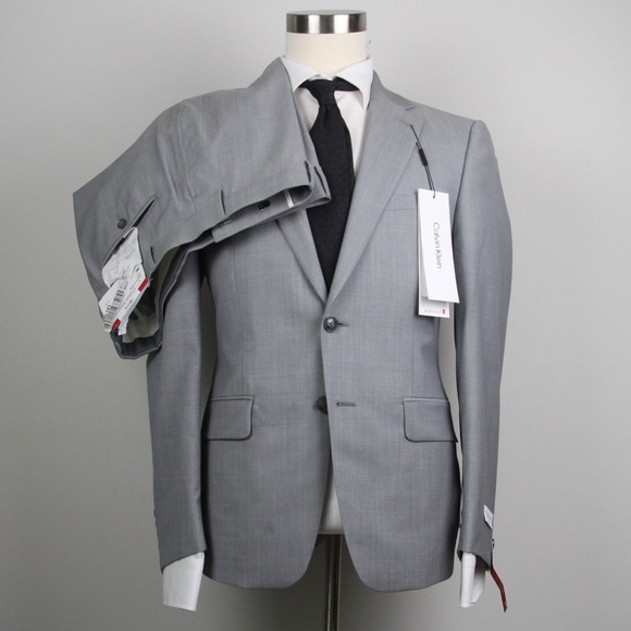 Calvin Klein Men's 2-Pc Suit Jacket 40S Mismatched Pant 38x30‎ 100%wool E05621